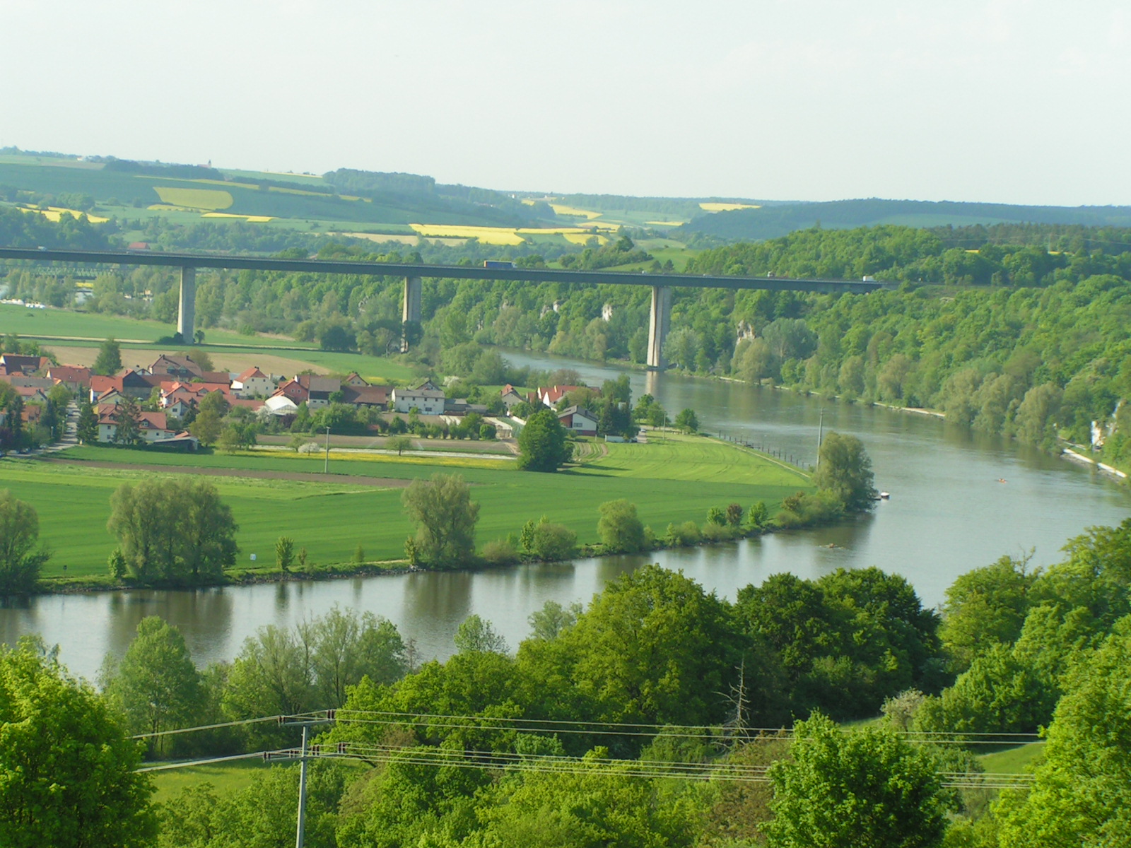 Ein Blick auf Sinzing aus Richtung Pentling/Regensburg